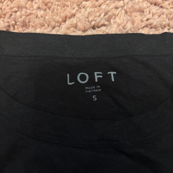 NWT Loft Side Tie Linen Blend Tank Top Womens Sz S Black Classy Chic Sleeveless - Picture 4 of 10